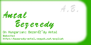 antal bezeredy business card